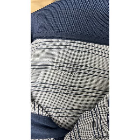 ⛳ Walter Hagen Striped Polo Shirt Size XL Golf Performance Blue Gray - Picture 4 of 5